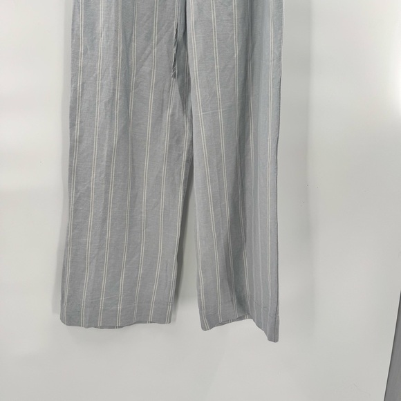 Madewell Light Gray Striped Pants wide leg size S - Picture 3 of 9